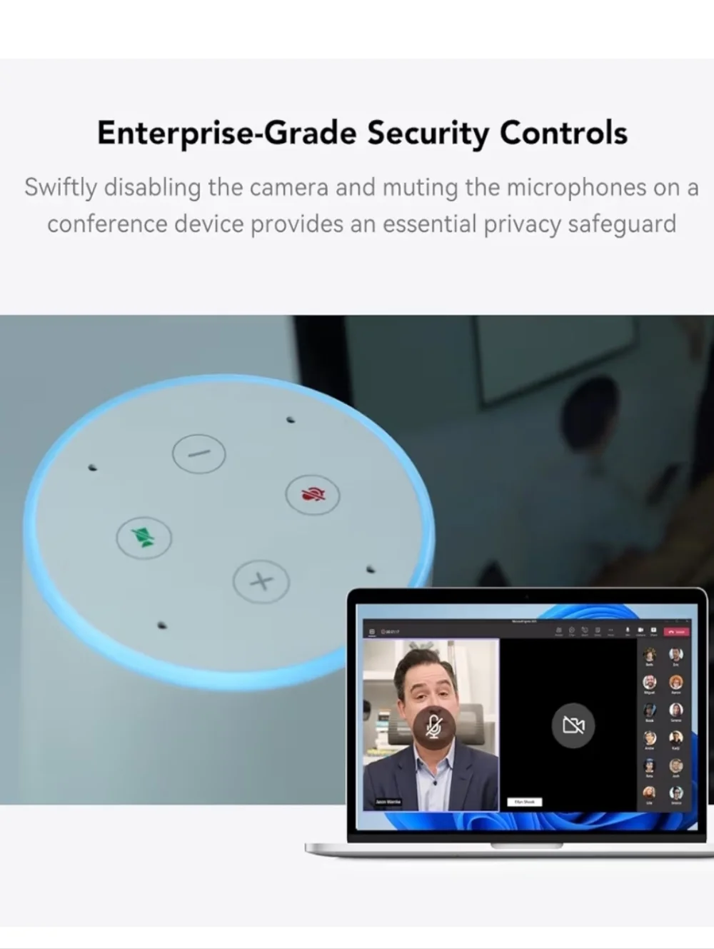 HD Conference Webcam, Video Conferencing Camera with Microphone and Speake